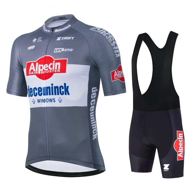 Фото Комплекты велосипедного трикотажа Alpecin Pro, мужские шорты-комбинезоны, велосипедная одежда с коротким рукавом Bicicleta, одежда для велосипеда Maillot Ciclismo Hombre, черные комплекты №2
