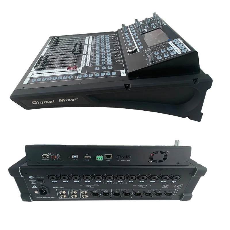 

T16 Powered AUDIO Mixer speaker accessories 16 Channel Dj Professional Audio Digital Mixer Mixing Console professional video