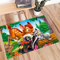 bambi cartoon cute animal fluffy soft carpet suitable for living room bedroom decoration children baby play crawling blanket