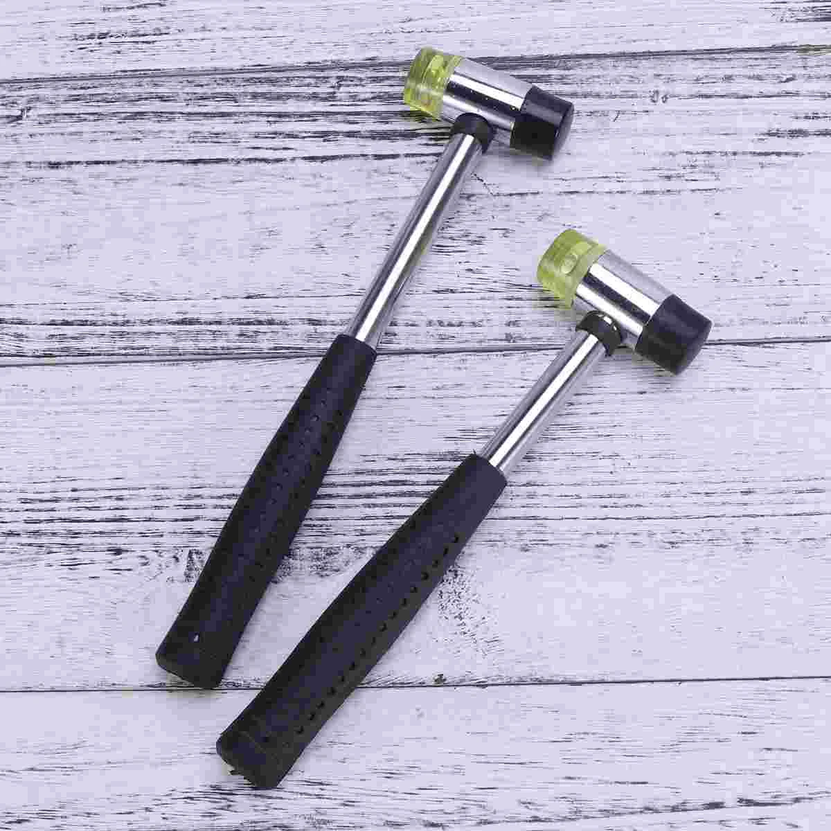 

2pcs 25mm Installable Multifunctional Two Way Floor Rubber Steel Handle Hammers Tool Installation Hammer Tool