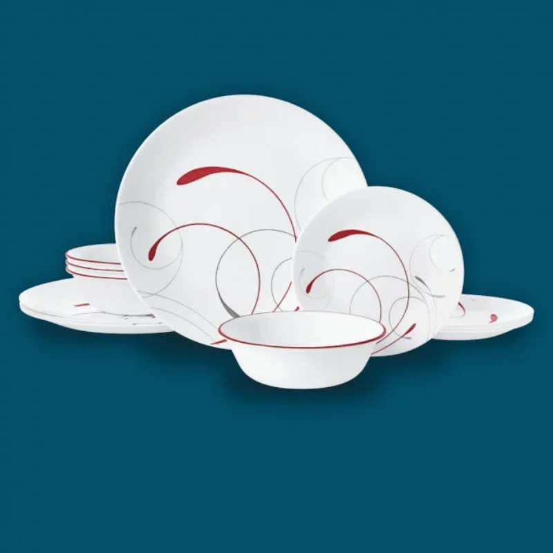 Corelle® Splendor, White and Red, 12 Piece, Dinnerware Set