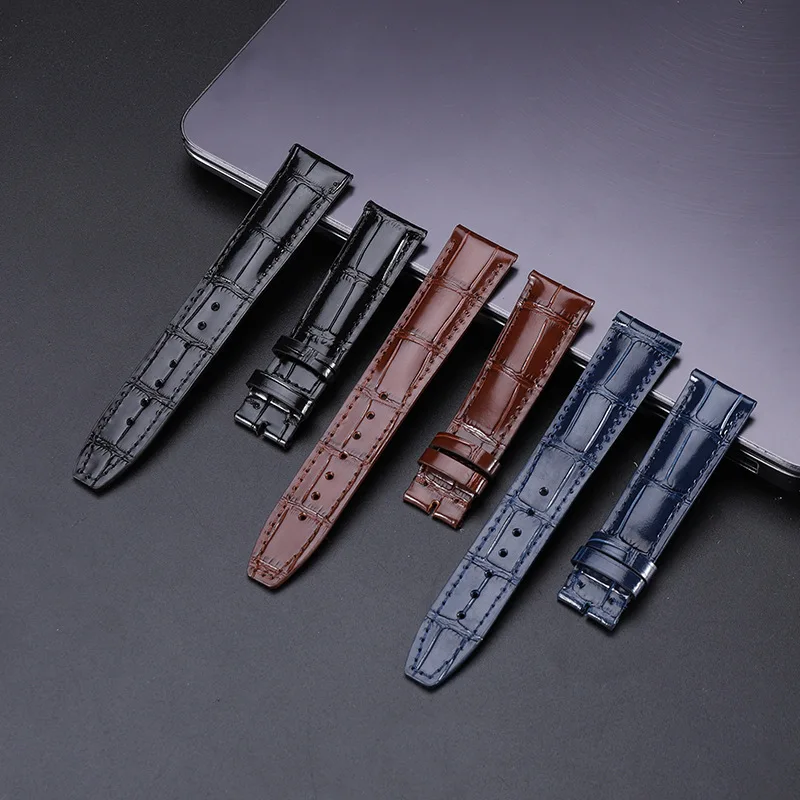 

New Crocodile Grain Watchbands for IWC Portugues Pilot Genuine Leather Watch Band Bracelet Strap accessory 20mm 21mm 22mm