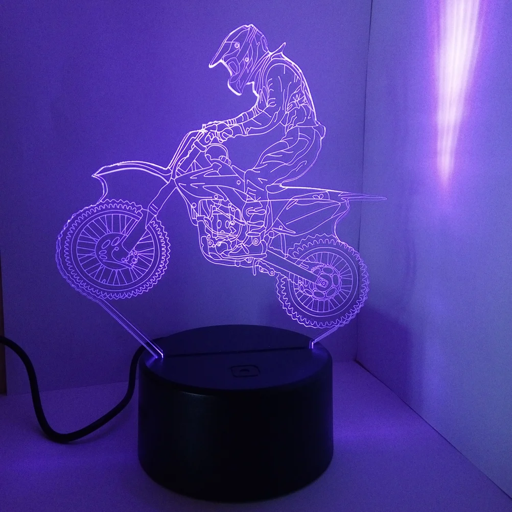 

3D Lamp Visual Light Touch Colorful Night Light (Motorcycle)