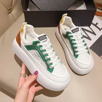 houzhou flat platform white sports shoes womens sneakers 2022 summer canvas casual fashion vulcanize running tennis basket
