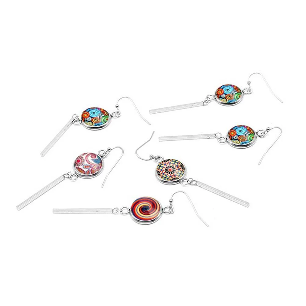 Hanging Plate Earring Pendant Stainless Steel Bezel Setting Tray DIY Jewelry Making