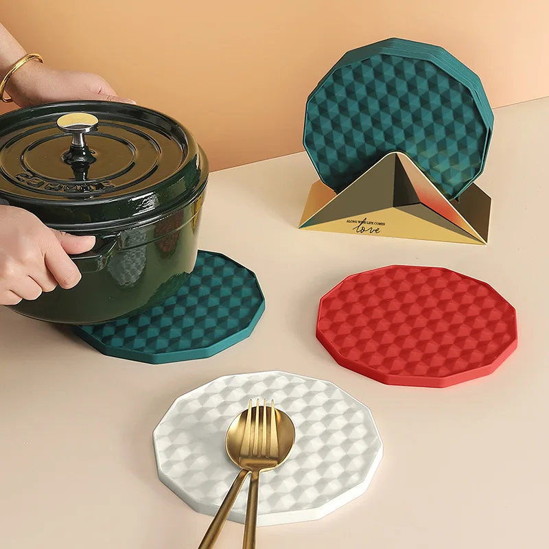Противоскользящий термостойкий силиконовый коврик для обеденного стола