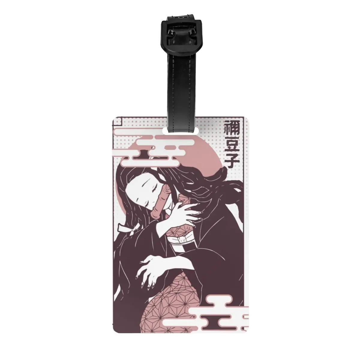 

Бирки для багажа Nezuko Kimetsu Yaiba, чемодан из силикагеля, аксессуары для путешествий, новинка, держатель для удостоверения личности и имени рассекающего демонов, бирка для багажа
