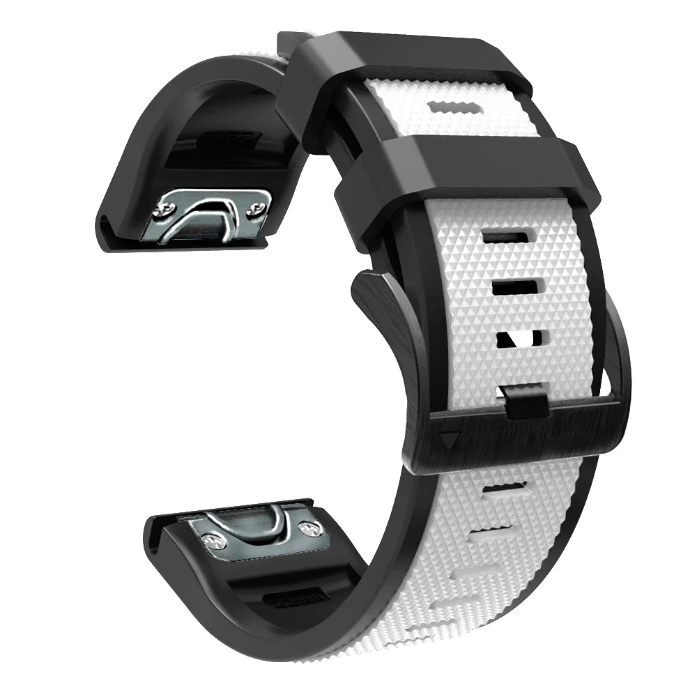 Фото Спортивный модный силиконовый ремешок 26 мм для Garmin Fenix 6X Pro 5X Plus 3 3HR, быстросъемные браслеты Easy Fit Correa №3