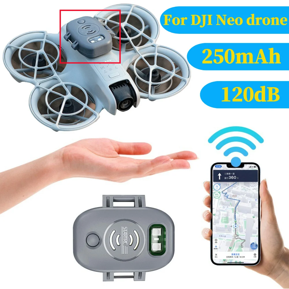 Светодиодная сигнализация для DJI Neo Drone Alarm Buzzer Finder 120dB Tracker