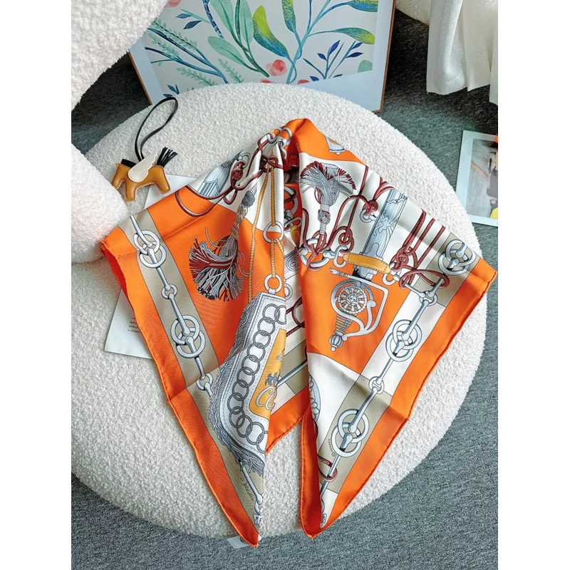 Шарф женский Шелковый Роскошный дизайнерский хиджаб с логотипом twily брендовый