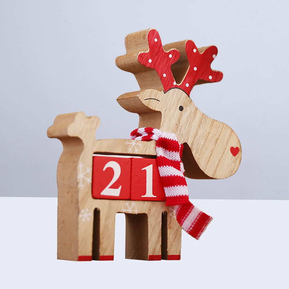

Desk Calendar Reusable Advent Calendar to Fill Perpetual Calendar Wooden Desk Calendar Nikolas Santa Klaus Costume