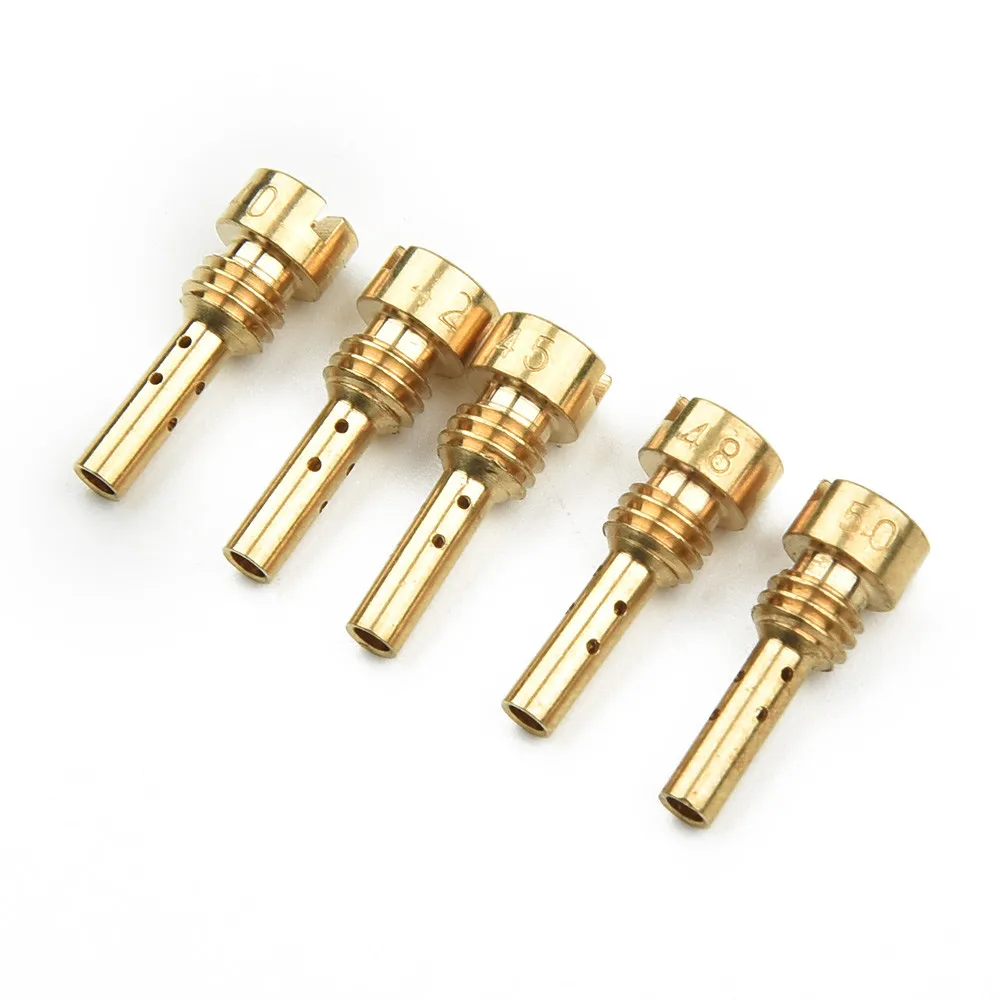 

Motorcycle 5 Slow Pilot Jet Accessories For Keihin CV CVK FCE CARB N424-25 40 42 45 48 50 Size 30-75