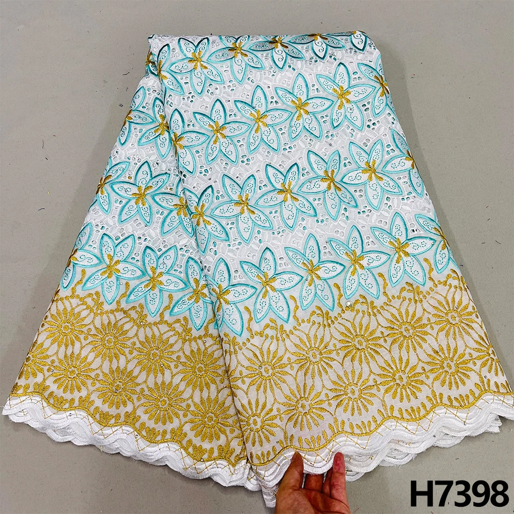 

Африканская кружевная ткань высокого качества 2022 хлопчатобумажная австрийская сухая кружевная ткань Дубай вышивка швейцарская вуаль круж...
