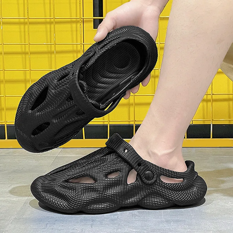 

Оригинальные мужские сандалии, повседневная обувь, мягкая подошва из ЭВА, мужские сабо, уличные пляжные тапочки со шнуровкой
