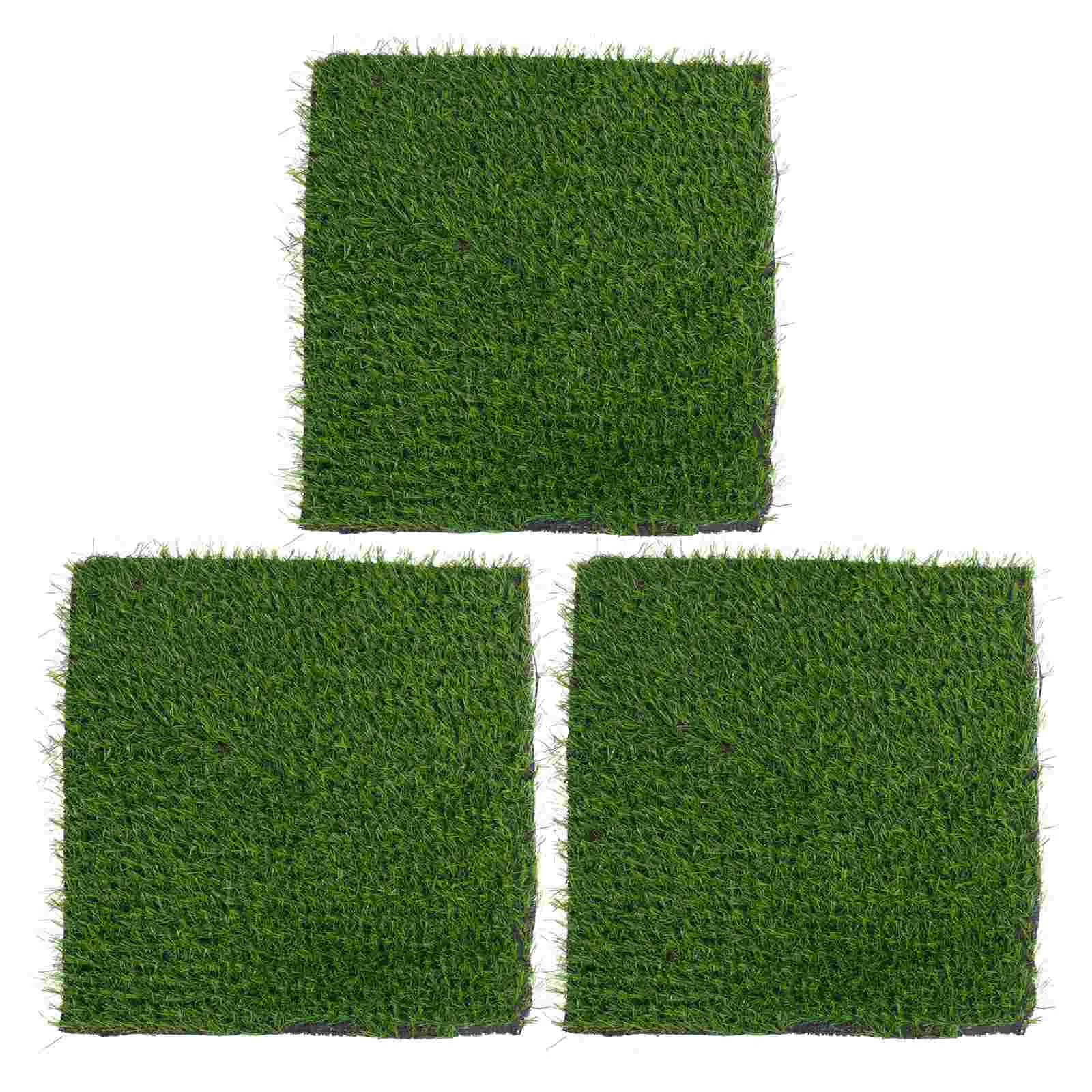 3 Pcs Chicken Nest Mat Nesting Mats Fake Grass Egg Plastic Outdoor Rugs Washable Cat Litter Box