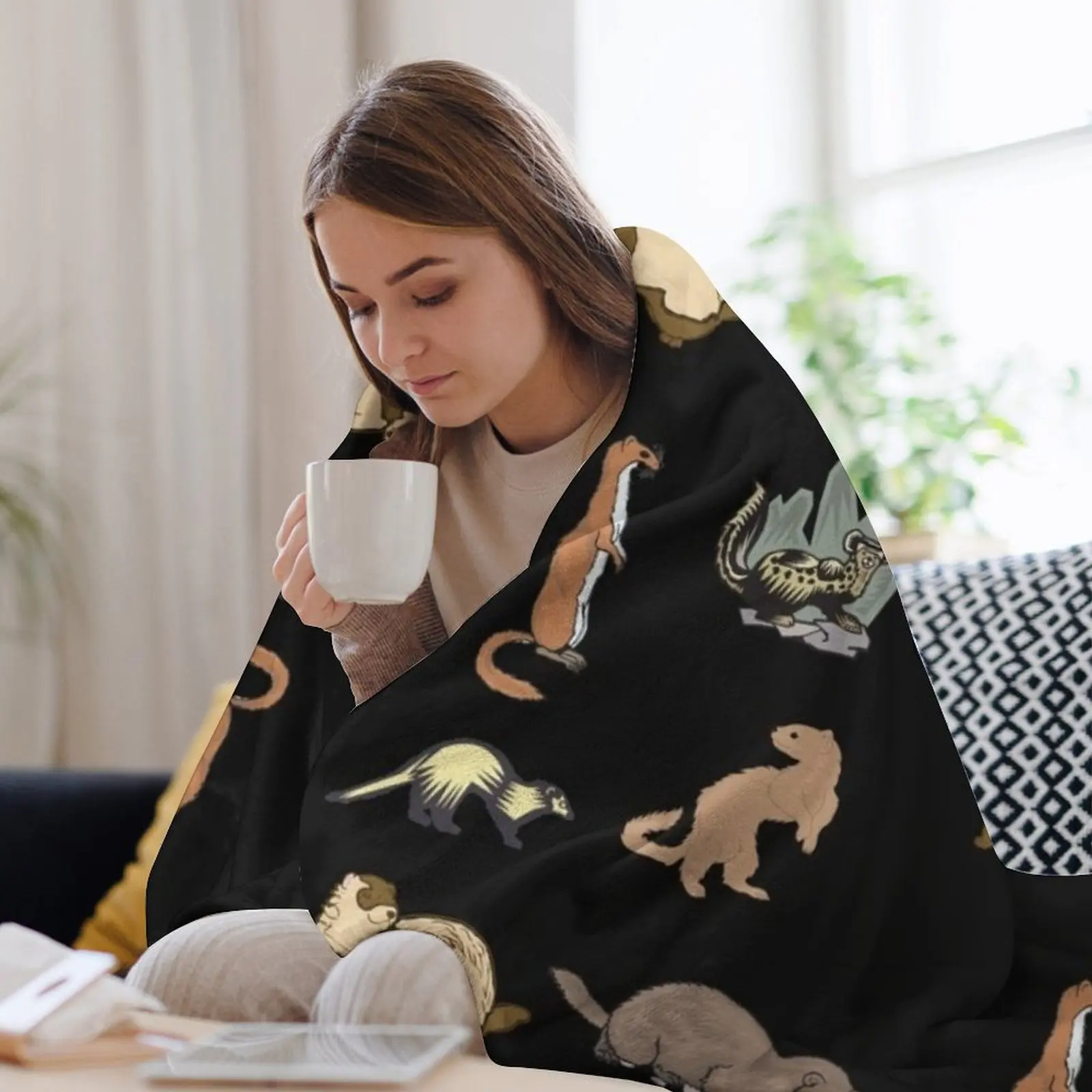 Подарки и товары для любителей хорьков-подарки владельца хорьков тонкое одеяло