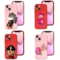 nicki minaj phone case red pink for apple iphone 12 pro 13 11 pro max mini xs x xr 7 8 6 6s plus se 2020 shockproof cover