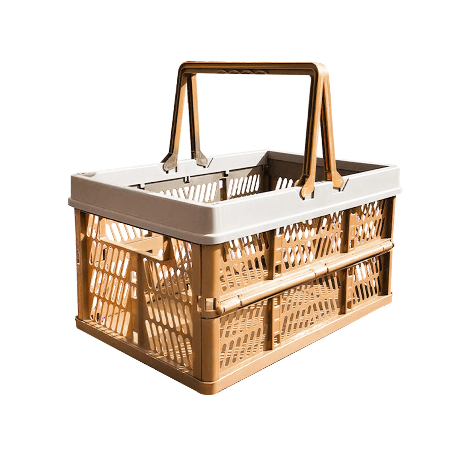 

Beach Picnic Basket Collapsible Picnic Basket Large Capacity Beach Picnic Basket With Double Handles Space Saving Storage