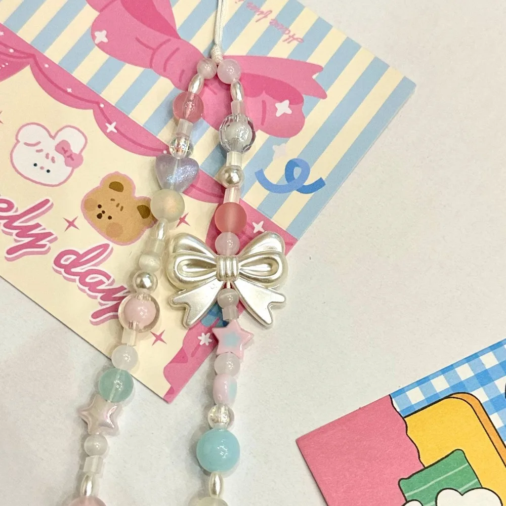 Ремешок на запястье с милым бантом телефонная цепочка милая искусственная