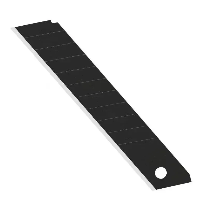 

10 шт., 18 мм, лезвие универсального ножа, многофункциональное запасное лезвие SK5, резак из легированной стали, черный край, острая резка обоев, большое лезвие