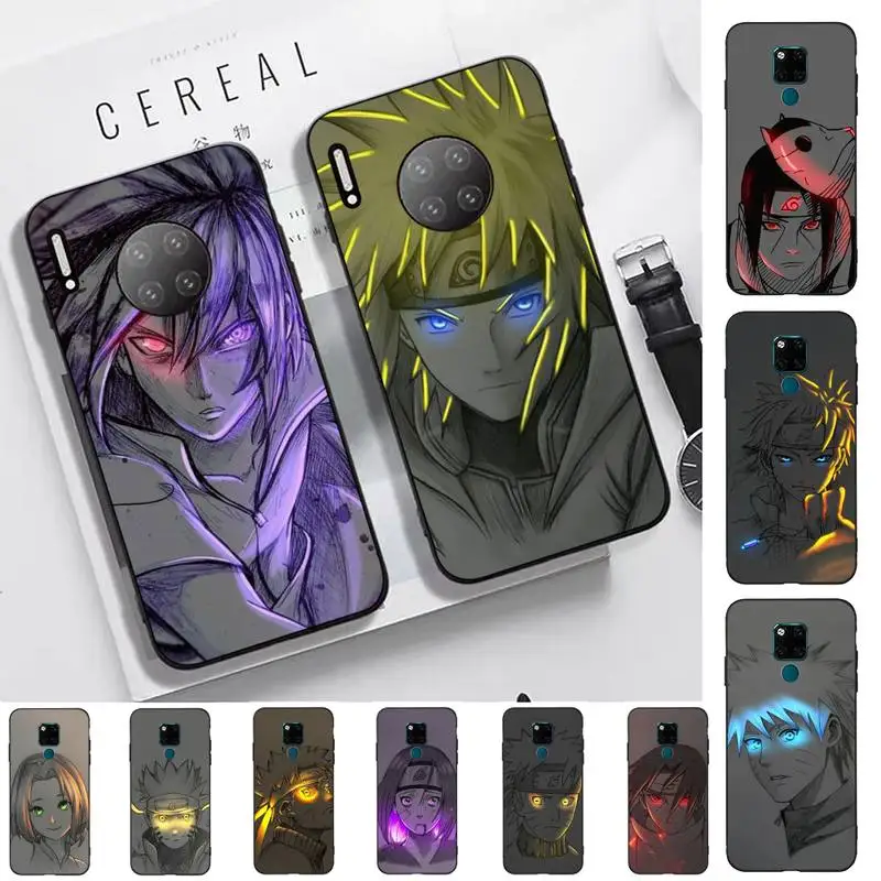 

BANDAI Naruto Red Blue Light Art Paint Phone Case for Huawei Mate 20 10 9 40 30 lite pro X Nova 2 3i 7se