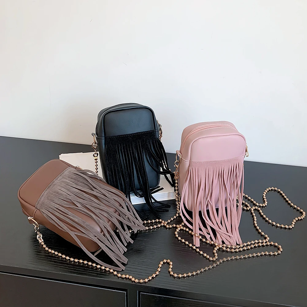 

Кожаный женский кошелек, короткий кошелек на молнии с кисточкой, Женский кошелек для монет, Женский держатель для карт, сумка для ключей, мал...