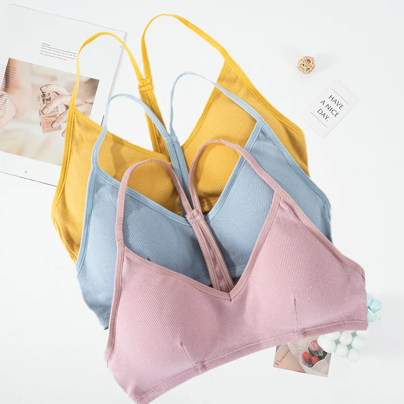 

Y-образный бюстгальтер на спине, топ-труба, женский укороченный топ, сексуальное нижнее белье с чашками пуш-ап, Женский Бралетт, спортивные б...