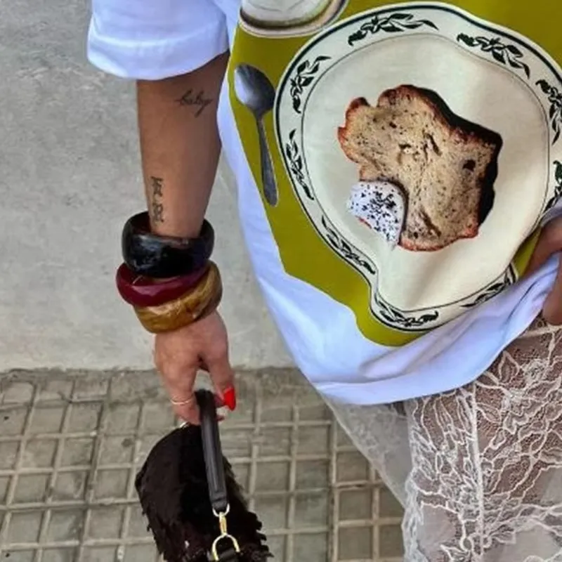 1 шт. винтажные преувеличенные нерегулярные массивные браслеты из акриловой