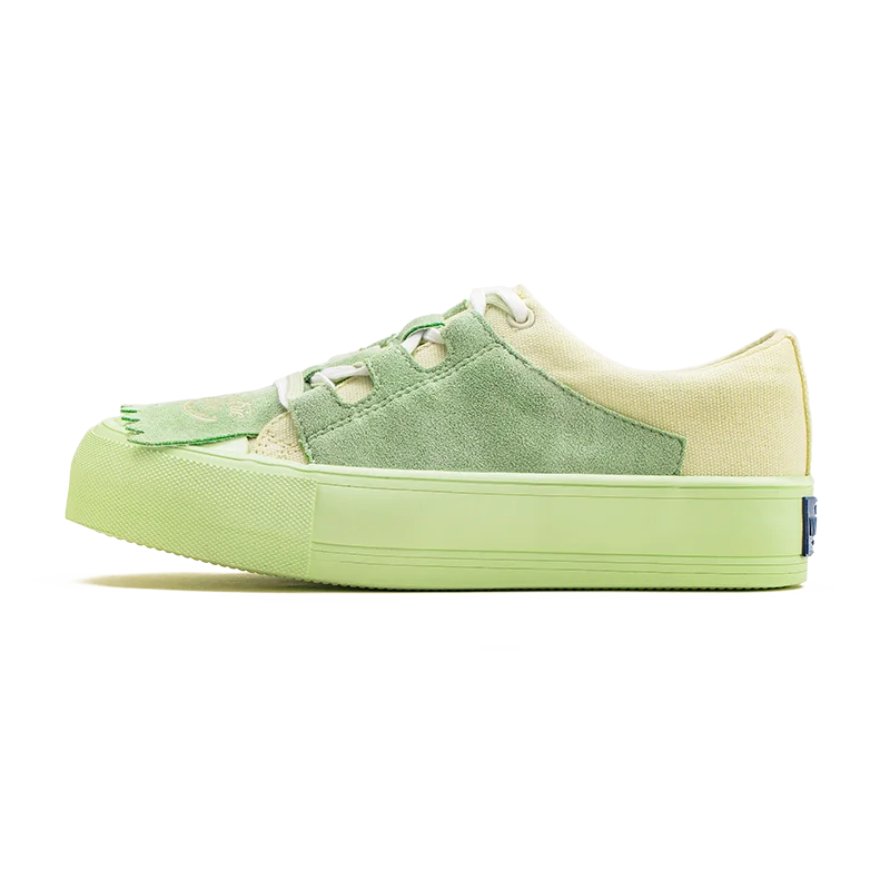 Maden 2023 Spring New Platform Skateboard Shoes for Women Low Top Trendy Casual Sport Shoes Lace-Up Walking Flat Canvas Sneakers