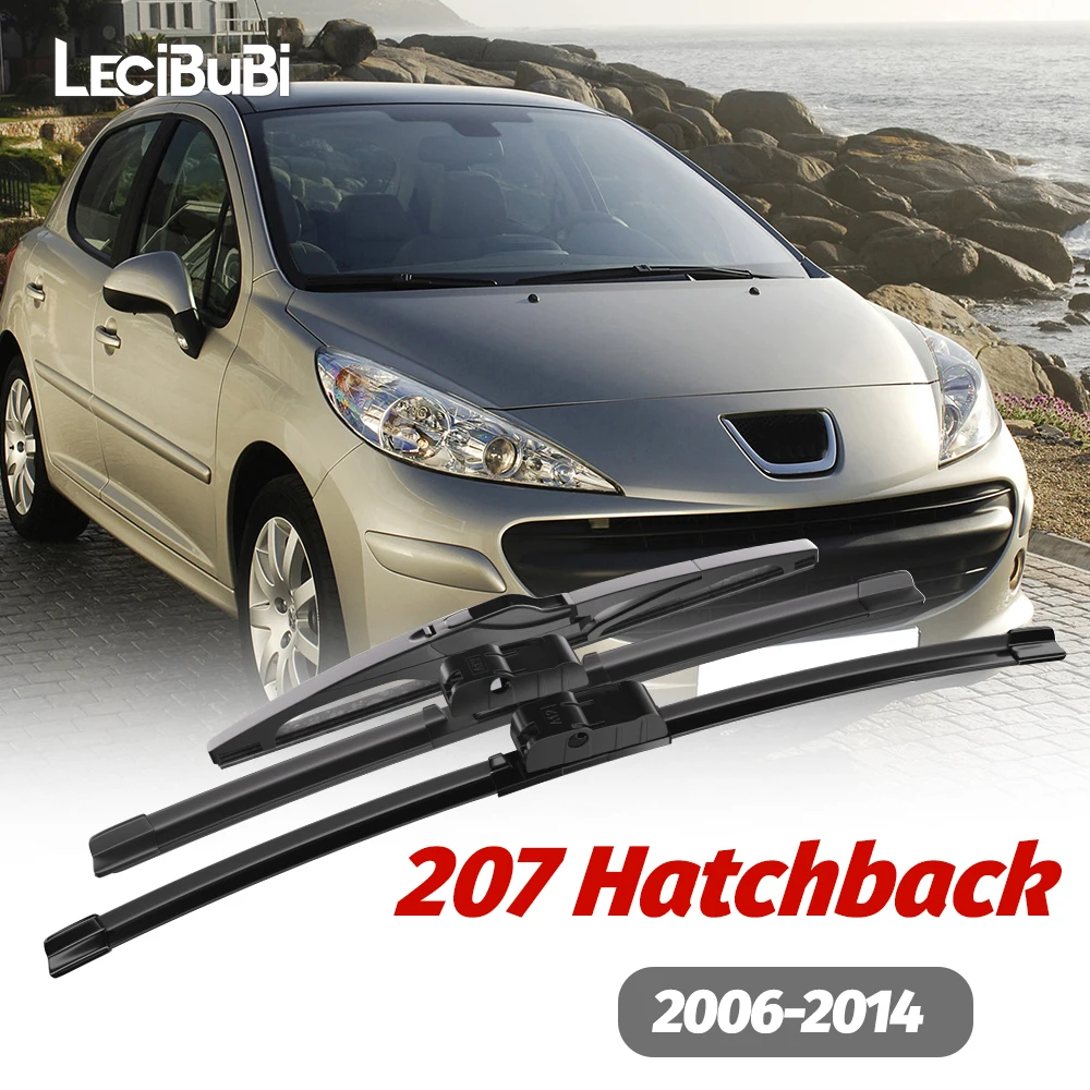 

Комплект (1 Шт.) Щеток Стеклоочистителя Для Peugeot 207 Hatchback 2006-2014, Передние И Задние, Резиновые, Черные