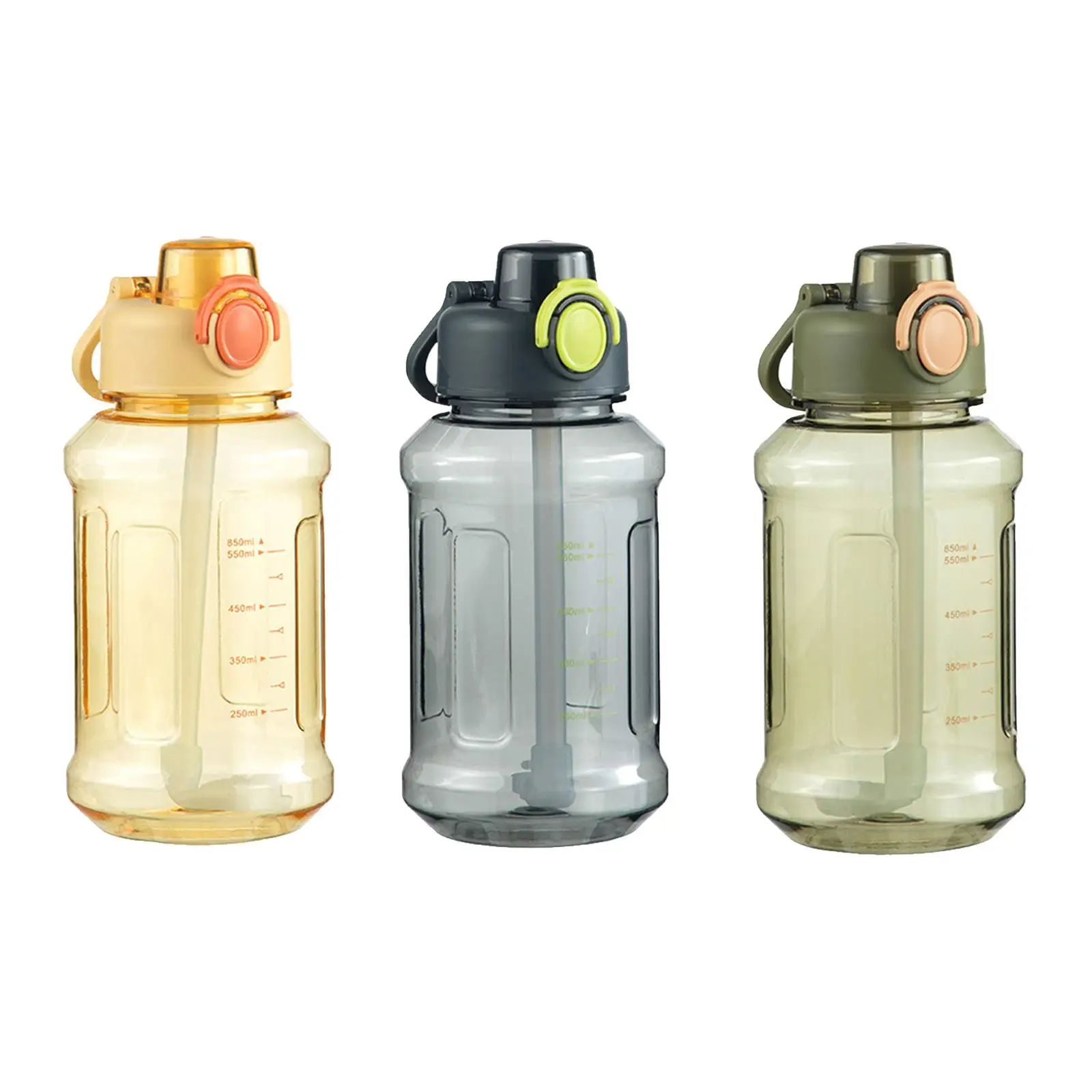 

Large Sports Bottle with Silicone Straw Leakproof Lightweight for Running