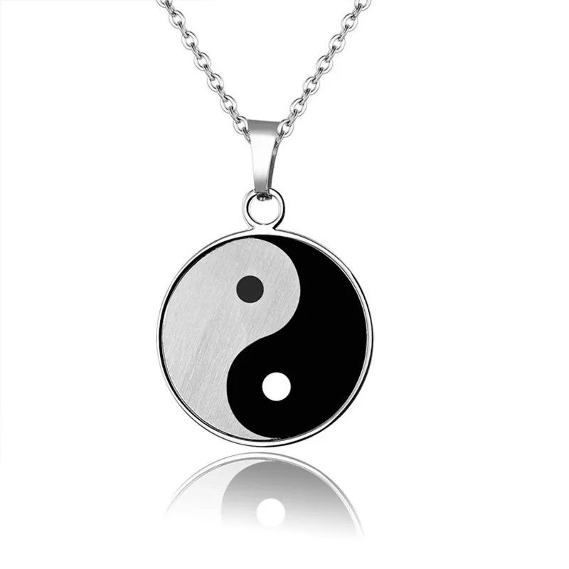 

Personality Yin Yang Taichi Pendant Necklace For Women Men Jewelry Punk Chain Necklaces Birthday Christmas Jewelry Gifts