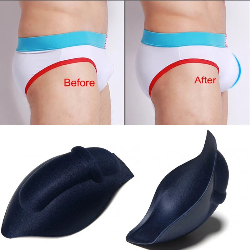 

2 Pcs Men Sponge Pouch Pad Stereo Push Up Cup Underwear Pad Inside Enhance Frontal Protection Cushion Inner Padded Enlarge Cups