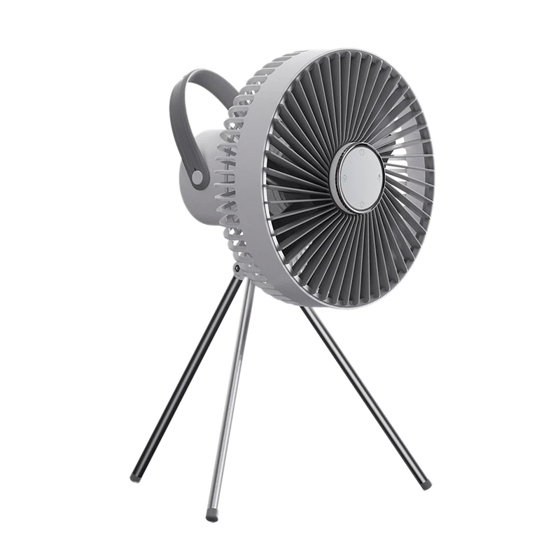 Portable Fan Rechargeable Battery Powered Fan Outdoor Camping Fan With Light And Hook For Home Tent Travel