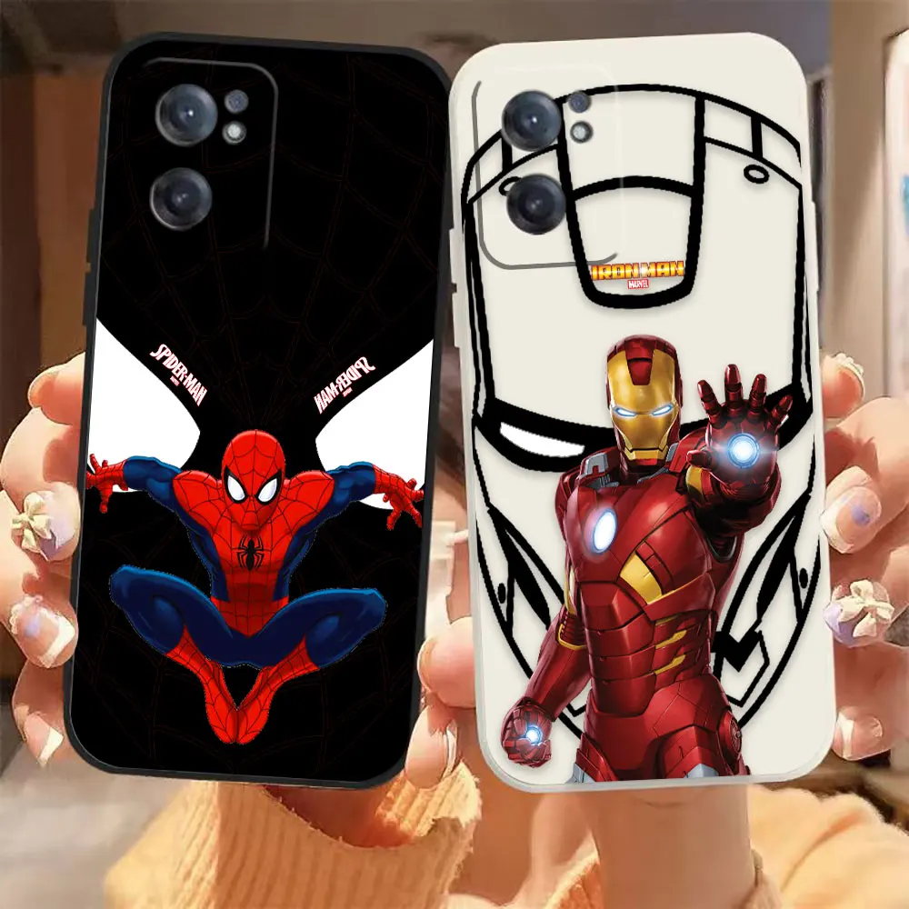

Spider-Man Ironman Avengers Phone Case For Oneplus 11 10 9 9R 9RT 8 8T 7 7T ACE 2 2V NORD CE 2 Lite Pro Case Funda Shell Capa