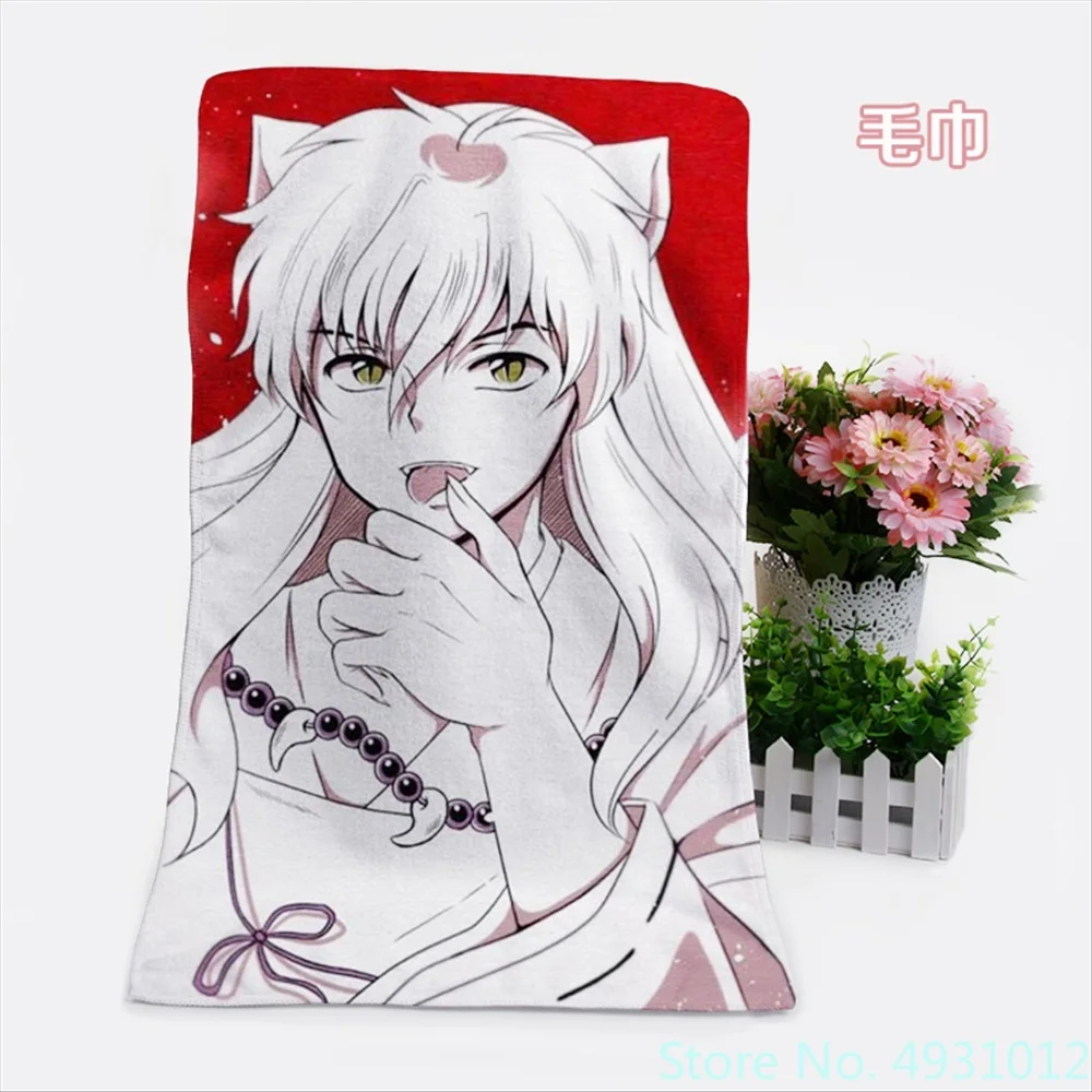 

2023 аниме Inuyasha, индивидуальные Банные полотенца, носовой платок, мягкое полотенце для лица, мультяшный Декор для дома