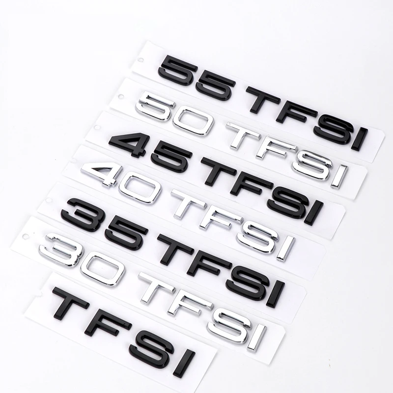 

Car stickers abs plastic TFSI style decoration trunk fender Auto accessories for Audi a7 q8 a8 a3 a4 a5 a6 b8 q5 b9 c7 q3 q7