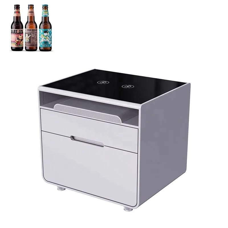 

smart bedroom Nightstands with fridge bedside table sofa side tables with cooling drawers