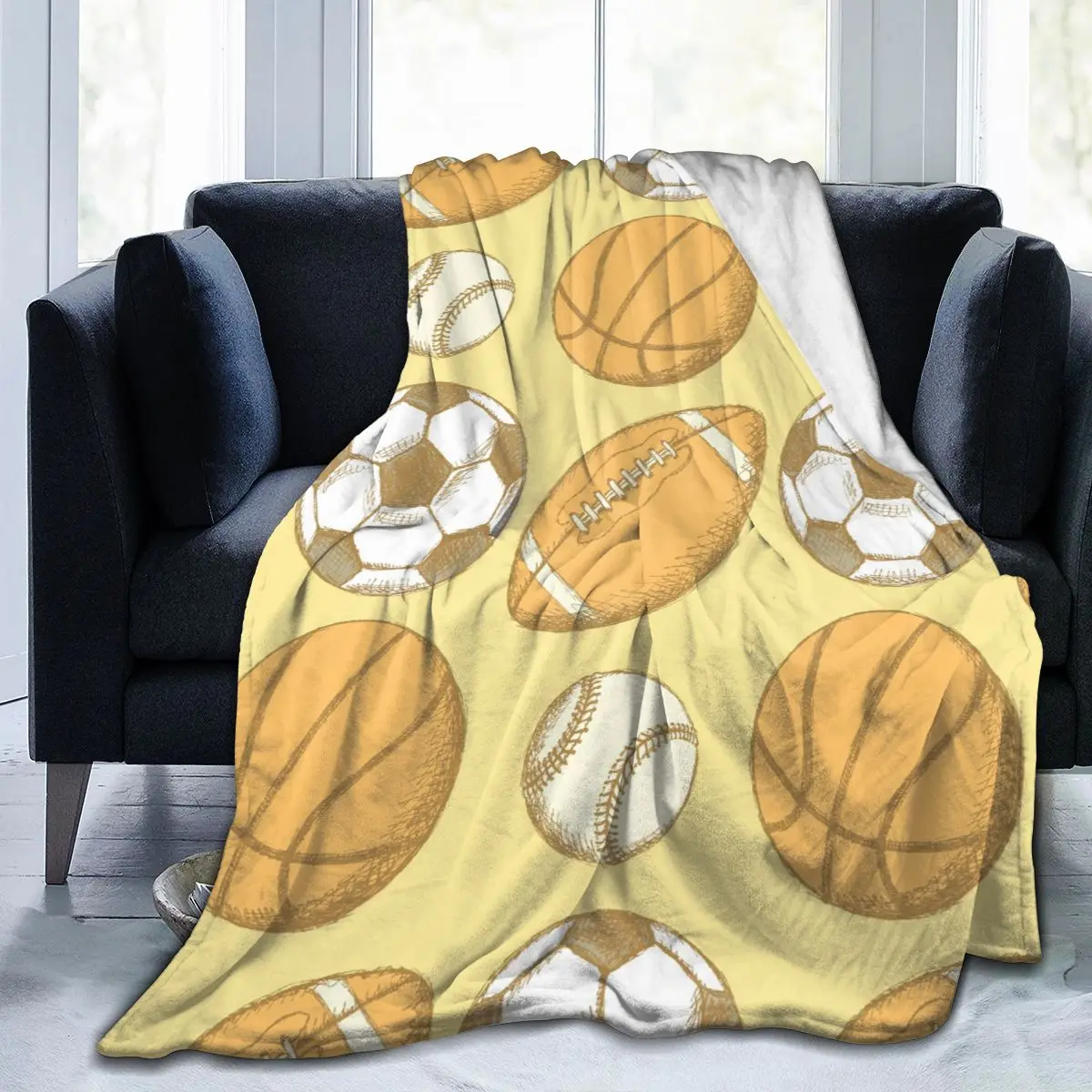 

Фланелевое Одеяло для футбола, американский футбол, бейсбольное мягкое тонкое Флисовое одеяло, покрывало для кровати, дивана, домашний деко...