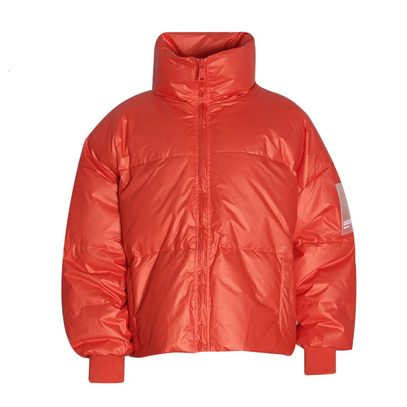 Solid Women's Cotton Coat 2022 New Stand Collar Long Sleeve Loose Short Down Cotton-padded Jacket Coat for Women