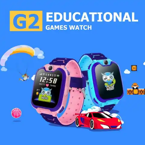 G2 телефон звонок Двусторонняя связь 7 игр камера Детские умные часы браслет