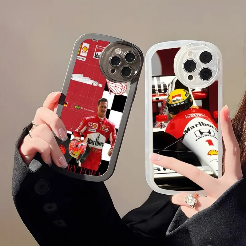 

Schumacher Formula 1 F1 Phone Case Hot For IPhone 14 13 11 12 Pro Max Mini X XR XS 7 8 6 Plus Angel Eyes Big Pupil Lens Couple
