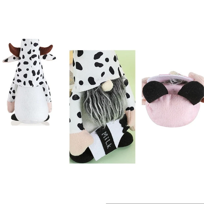 X6HD Многофункциональная корова с бутылкой молока Gnome Girl Boys Holiday Wedding