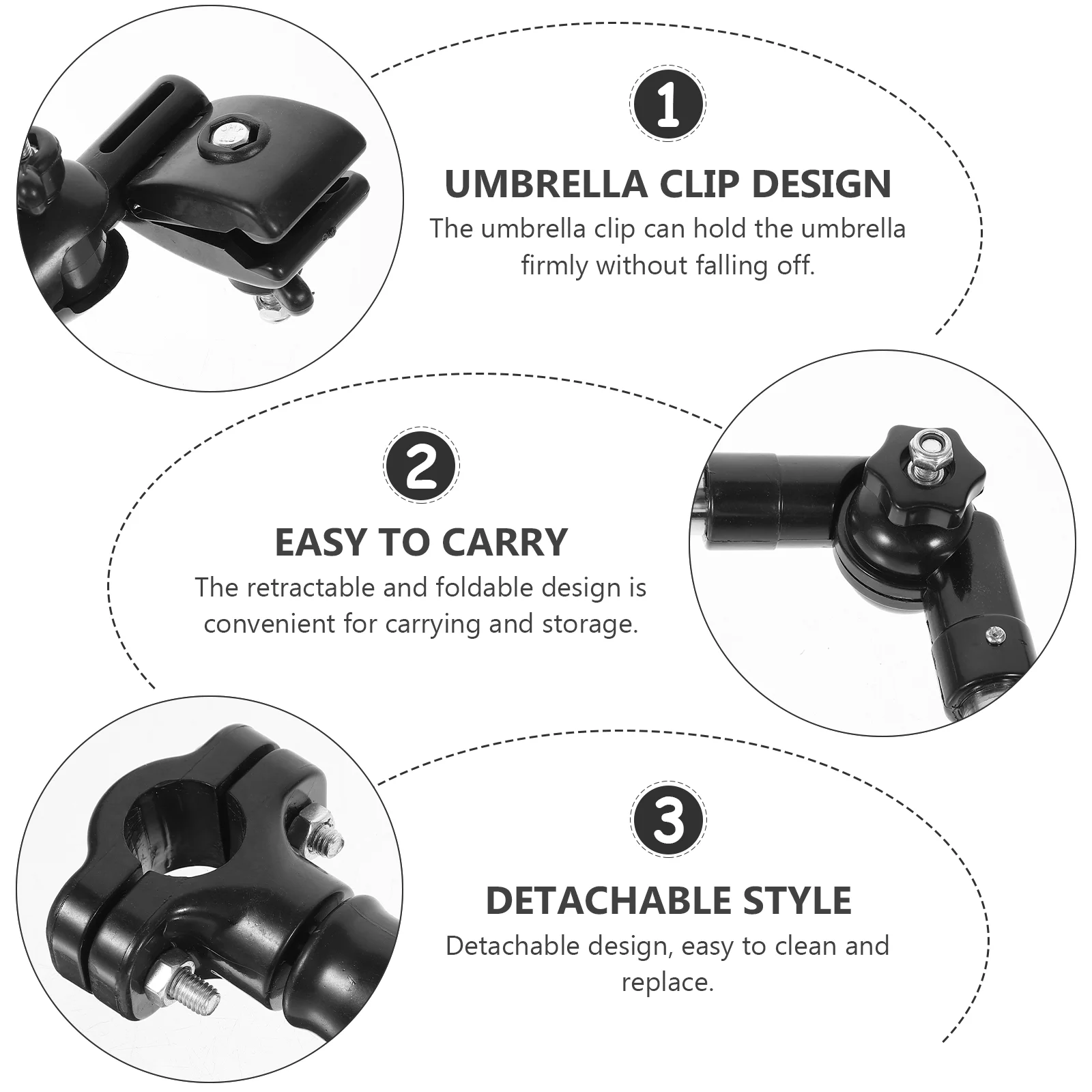 Подставка для велосипедного зонта черный разъем электрического велосипеда