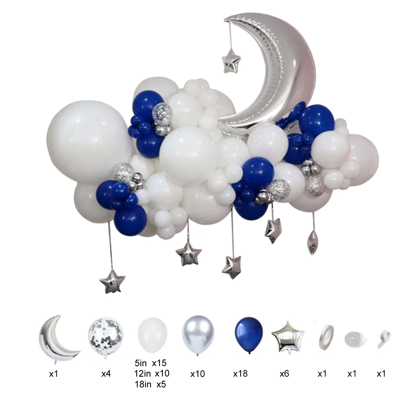 

Eid Mubarak Balloons Decoration Eid Mubarak Balloon Set Crescent And Star Latex BalloonsEid Mubarak Latex Moon Star Balloons