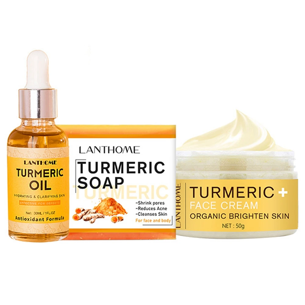 

3-piece Ginger Soap Set Whitening Face Nourish And Smooth Brightening Turmeric Skin Care Natural Organic Moisturizing