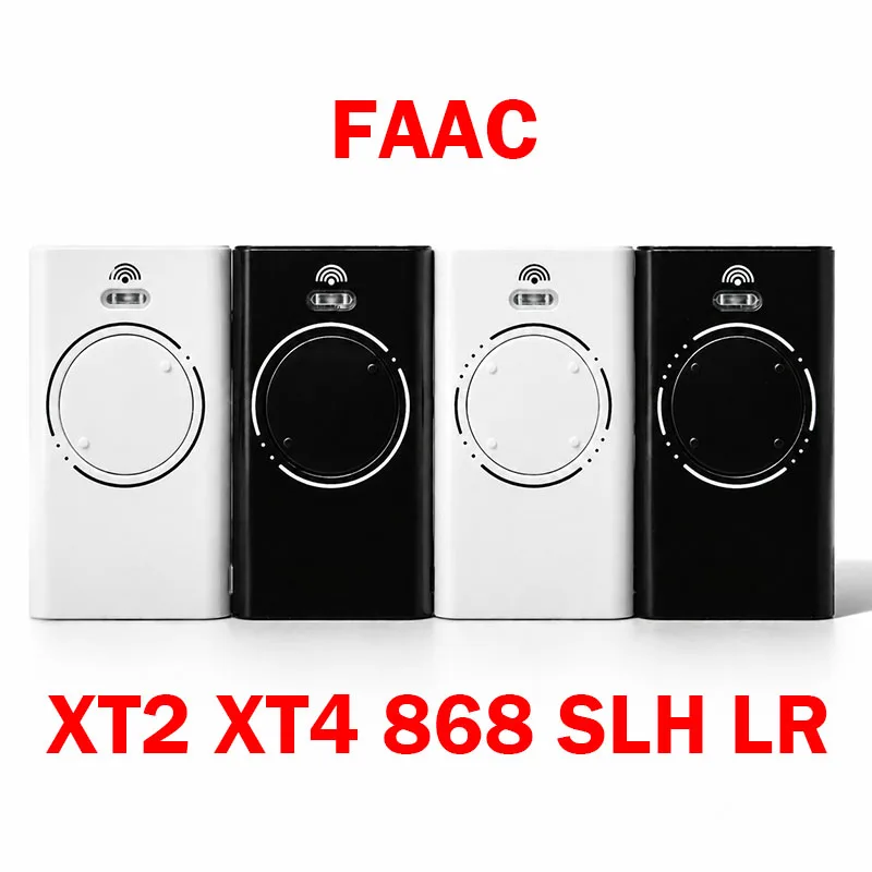 Фото Пульт дистанционного управления для гаражных ворот FAAC 868 МГц FAAC XT4 868 SLH LR XT2 868 SLH LR 868 МГц, черный/белый. №1