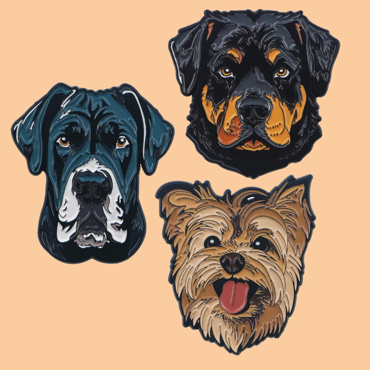 The Pet Dogs Enamel Pin Lapel Animals Backpacksks Brooches For Clothing Metal Fashion Jewelry Accessories Gifts