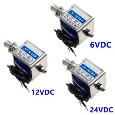 JF-0826B трафаретная нажимная тяга постоянный Электромагнит DC12V24V6v ход 10 мм