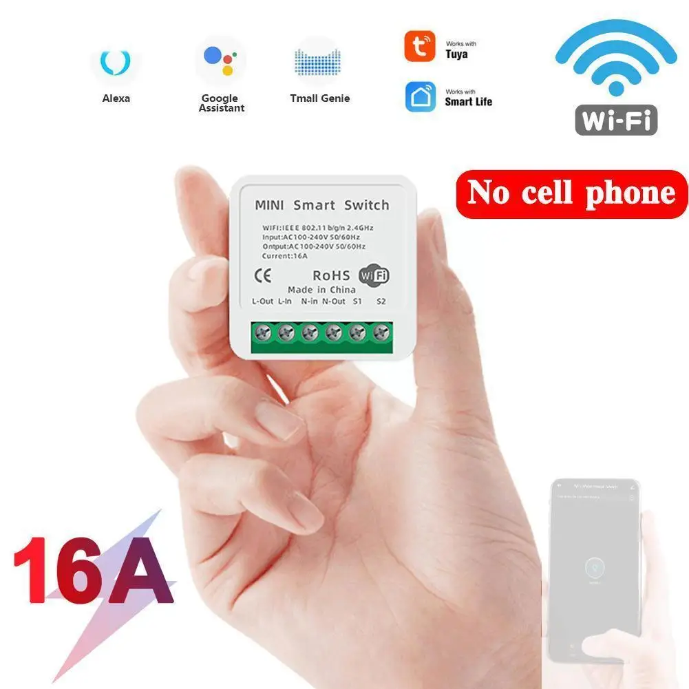 

Tuya Mini Wifi Switch Module Support 2 Way Control Home Module Diy Life Switches App Home Voice Control M4d6